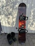 Snowboard 139 cm med pjäxor stl 41-42