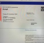 ACCEPT Trädgår’n Göteborg 26/11 3 biljetter