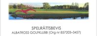 Spelrättsbevis Albatross GK