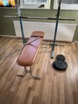 Skivstångsställning träningsbänk gym skivstång curlstå