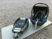 Babyskydd Maxicosi Cabriofix och bas med isofix