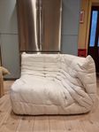 corner togo Sofa i white leather