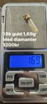 hänge 18k 1,69gram med diamanter