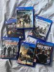 6 stycken playstation 4 spel 