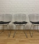 Knoll,  Harry Bertoia Side Chair, Krom med Sittdyna i läder