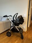 Stokke barnvagn m flera delar, ISO-fix babyskydd 