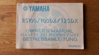 Yamaha RS100 + 100DX + 125DX 2-takt - instruktionsbok