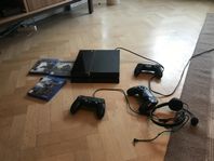 Ps4 3 kontroller (1 nästan ny),  headset,3 spel