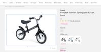 Fin oanvänd svart springcykel 10 tum 