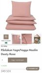 Påslakan vaga/vagga muslin dusty rose NG Baby