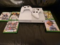 xbox one s 5 spel 2 handkontrol 