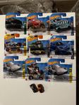 9st Hot Wheels bilar, 2st ff nano