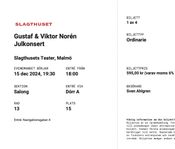 Gustaf & Victor Noréns Julkonsert i Malmö biljetter