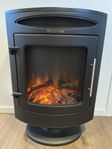 Kamin/ Dekorationsbrasa med värme/LED-belysning , svart