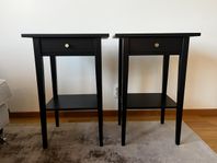 IKEA Hemnes : Svartbrun bets m. mässingsknoppar