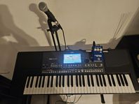 Korg pa 600  + sm58 + mixer + harmonisångare allt