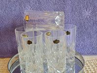 VTG 6 LONGDRINK DRICKS GLASS CRYSTAL ZAJECAR LEAD 24% 13.5