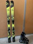 Slalomskidor Fischer 130 cm pjäxor Salomon S/Max 24-24,5