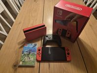 Nintedo Switch Oled Mario Red Edition + Zelda och Kontroll