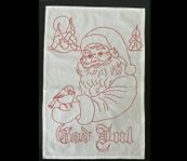 Vacker handbroderad julbonad - God Jul