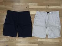 Marinblå och beige shorts