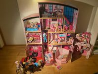 Barbie hus, Barbie, hästar, bilar 