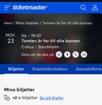 2 teaterbiljetter till ”Tomten är far till alla barnen”