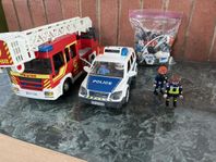 Playmobil polis och brandkår med sirener