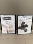 Chanel tavlor/posters med ram 