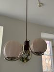 Art Deco Taklampa 2 st glaskupor i perfekt skick 