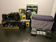 Nikon d5600 komplett kit, nyskick