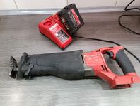 Milwaukee M18 Tigersåg med 5,0ah batteri och laddare