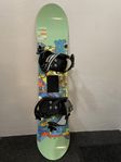 Snowboard Salomon 115 cm + snowboardskor strl 36