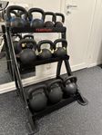 Kettlebells komplett kit med ställning