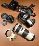 Canon 5D II (Nyskick!) , Canon 70-200/4 , Canon 50/1.8 II 