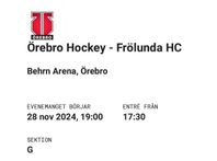 Biljetter SHL Örebro Hockey - Frölunda, Luleå