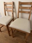 7st IKEA Lerhamn stolar ek+beige