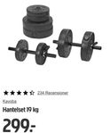 Hantelset 19 kg – nästan nytt