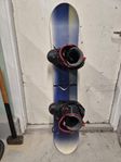 snowboard 120 cm samt skor strl 36