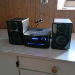 Mikro HiFi-system med iPhone-docka