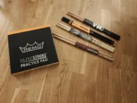 Remo 08" Practice Pad Silent Stroke med Vic Firth Drum stick