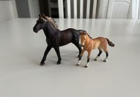 Schleich-hästar. Sto med föl 120 kr