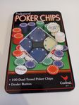 Komplett låda med pokermarker (100 st)