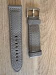 Ny Läder klockarmband - 22mm (gray)