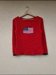 Vintage Ralph Lauren Polo Jeans USA Flag Knitted Sweater 