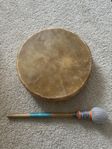 Shamanic Drum and stick, Buffalo skin 