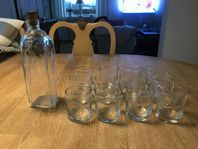 Karaff/shaker och selter-/whiskyglas