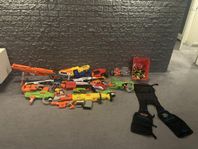 Nerf vapen med massor med tillbehör