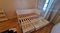 HEMNES Dagbädd m 3 lådor/2 madrasser,  80x200 cm