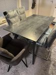 FOR SALE: Like-New Extendable Gray Dining Table Set